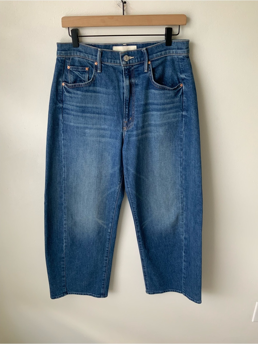 MOTHER SUPERIOR Jeans Lil’ Mother Lil’ Full Pipe Flood Blue Size 27 - Picture 2 of 13
